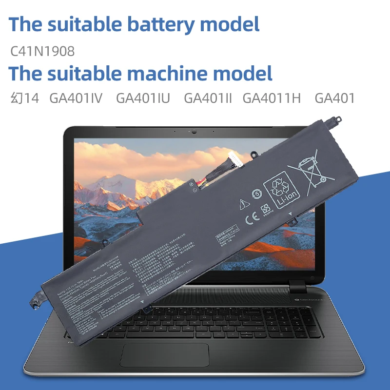 Imagem -06 - Suozhan-bateria do Portátil para Asus Rog Zephyrus Ga401iv Ga401ii Ga401ihr Ga401iu Ga401qe Ga401ivc Px401iv C41n1908