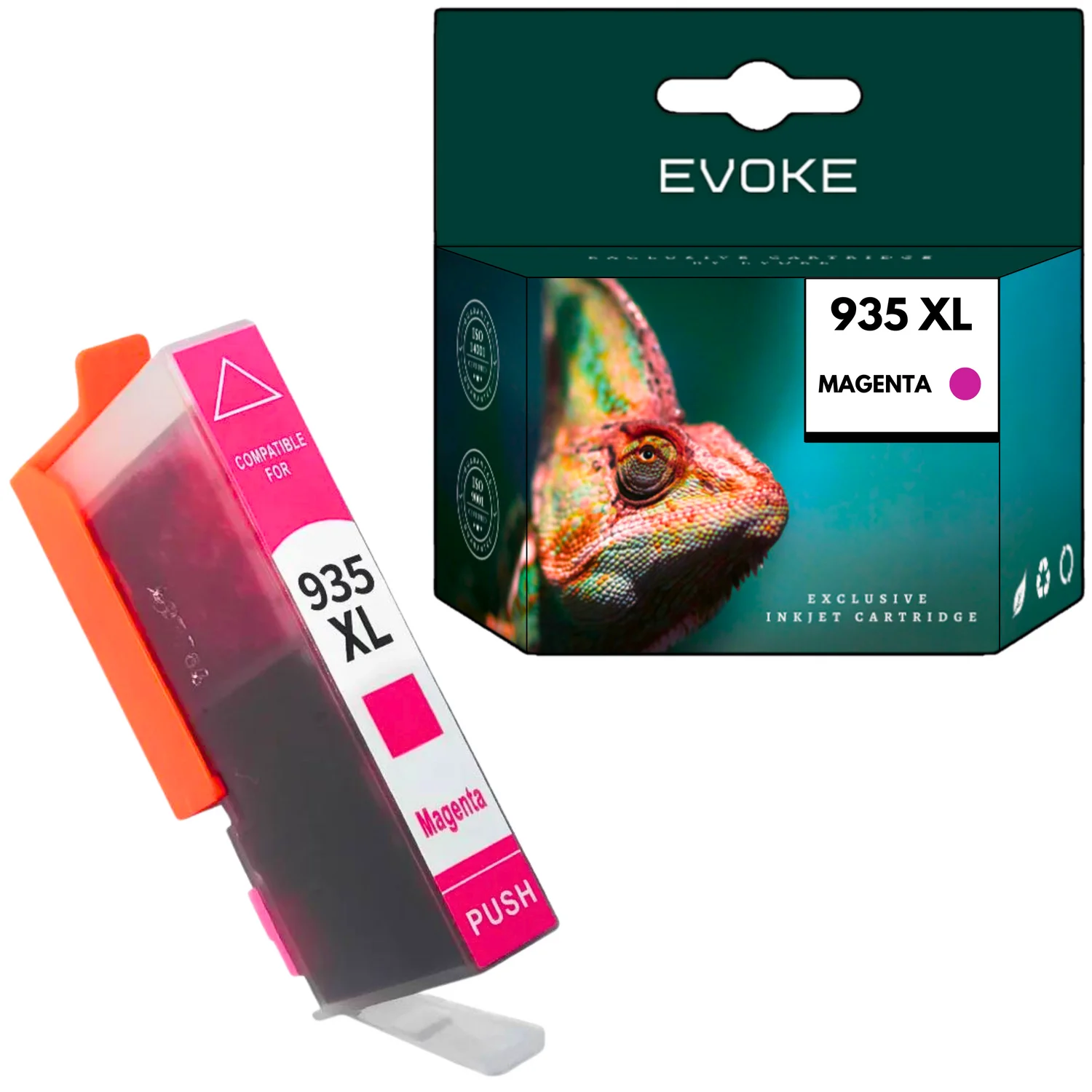 Evoke Compatibele Inkt voor Hp 935XL Hp935 C2P25Ae Magenta 18 ml 1560 Pagina's Officejet 6812 6815 6820 6822 6825; Officejet Pro 6230 6235 6239 6830 6835