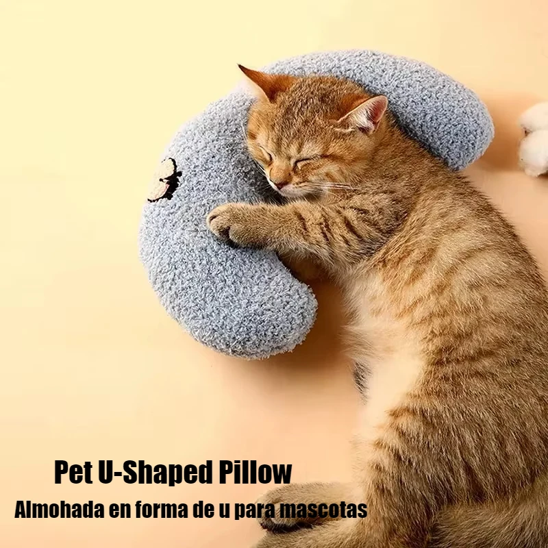 

Pet U-Shaped Pillow Dog Cat Headrest Sleeping Pillow Little Pillow Neck Protector Deep Sleep Fashion Puppy Kitten Pet Supplies