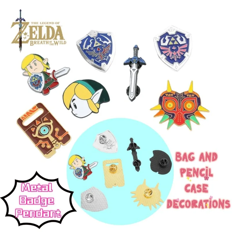 

Новый металлический значок «Легенда о Зельде» с креативным дизайном, высококачественный, для одежды, рюкзаков, пеналов, украшение