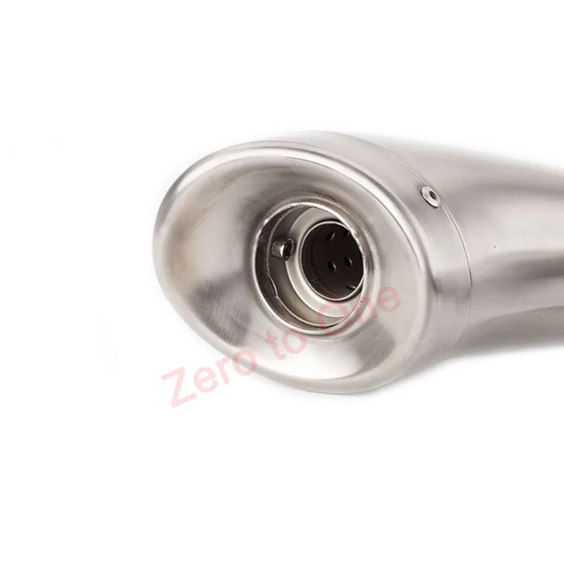 Universal 51mm Inlet Motorcycle Exhaust Muffler Stainless Steel Pipe For Honda Yamaha Kawasaki R1 R3 R6 CBR300 500