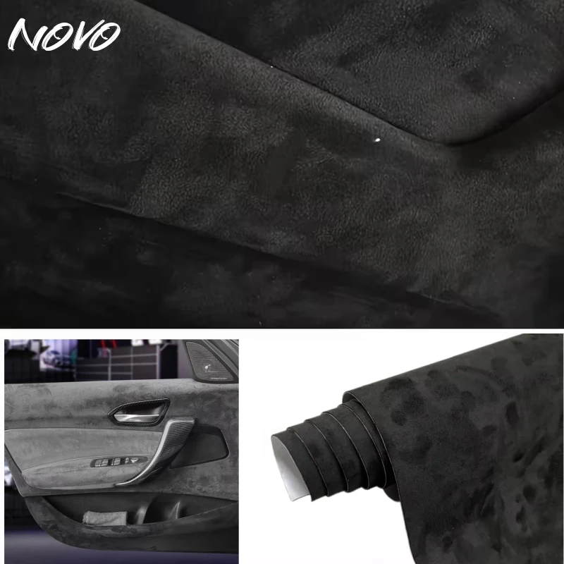 Max 200×150cm Suede Headliner Fabric Self-Adhesive Suede Leather Repair for Car Roof Interior Modification Door Panel Workbench
