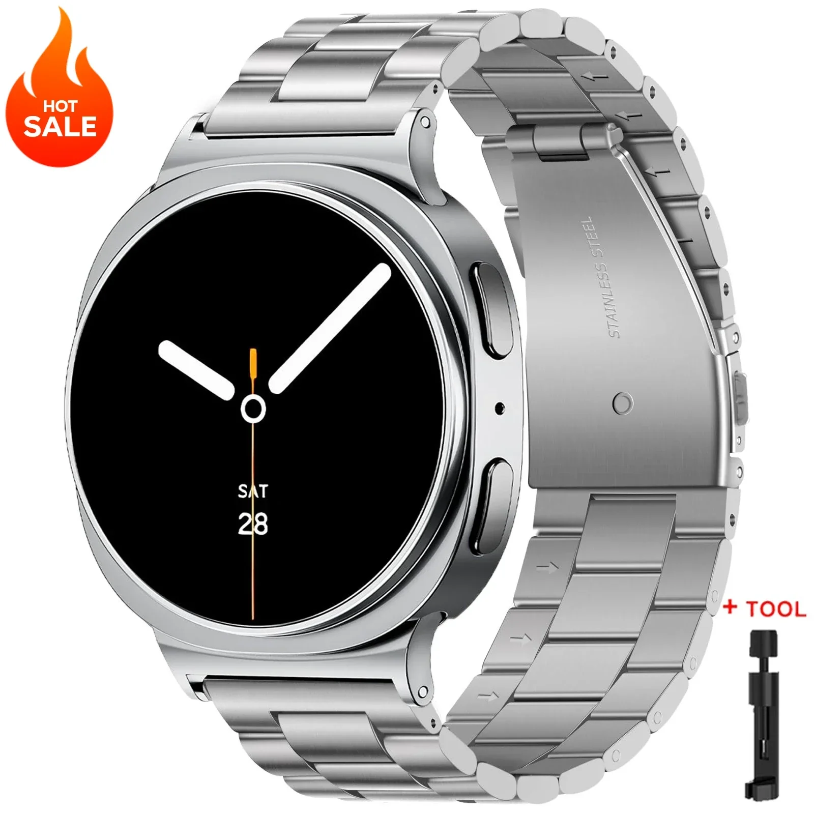 Metallarmband für Samsung Galaxy Watch 9 8 40mm 44mm 8 Classic 46mm Edelstahlarmband für Galaxy Watch Ultra 2026 47mm Armband
