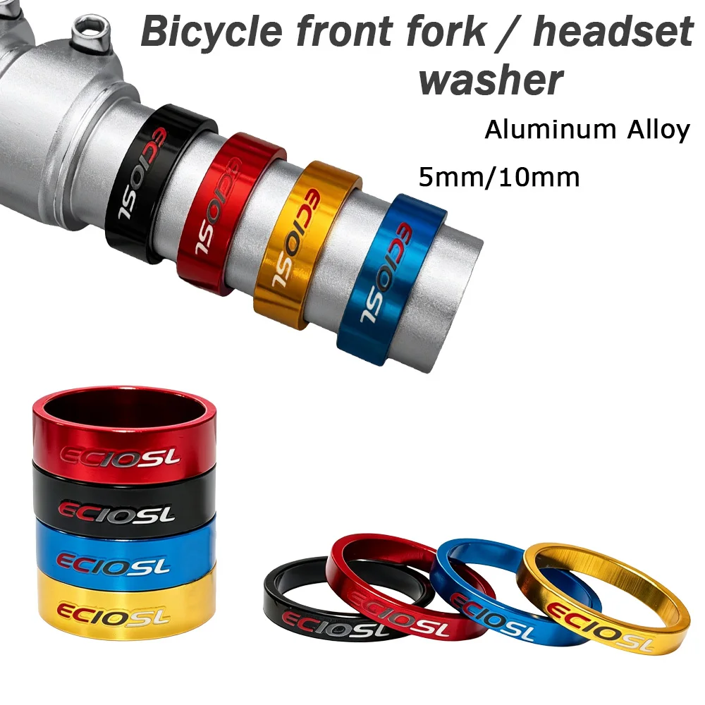 5PCS Bicycle Headset Stem Aluminum Alloy Washer MTB Road Bike Front Fork Spacer Ring Gasket for 28.6mm 1-1/8 Steerer Tube