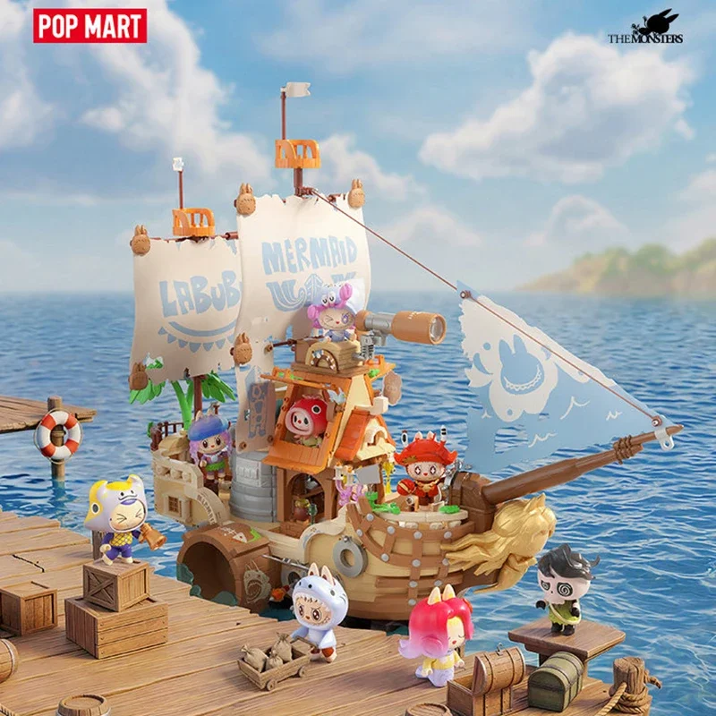 

POPMART LABUBU THE MONSTERS Chasing Mermaids Series Blocks Blind Box Mystery Box Guess Bag Toy Anime Figure Desktop Ornaments