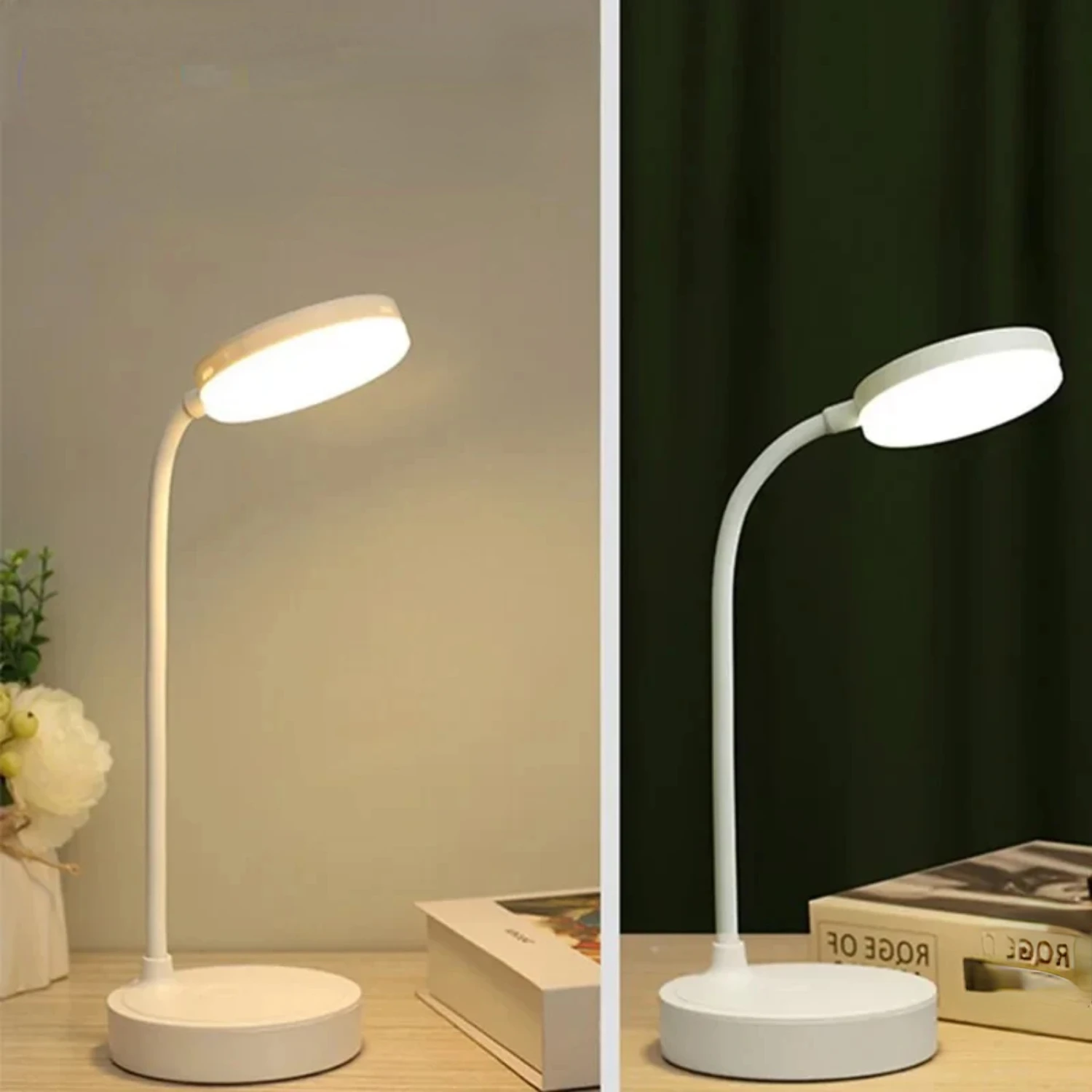 Compact versatile LED desk lamp with USB charging - Ideal for college students and perfect for bedtime reading in the bedroom. T