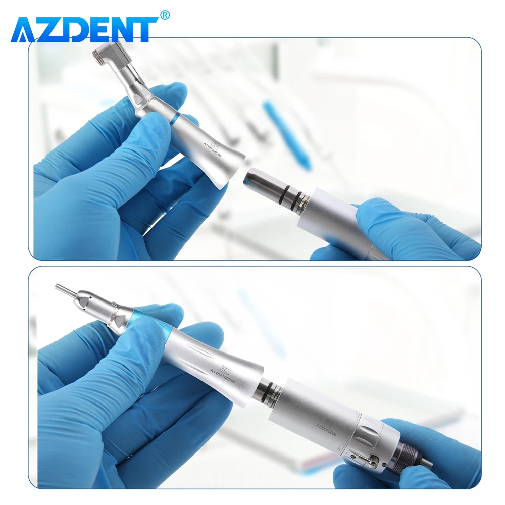 Dental LED High Low Speed Handpiece Air Scaler Kit AZDENT 1:1 Latch Contra Angle 2/4 Holes Set Narzędzia stomatologiczne dla dentystów