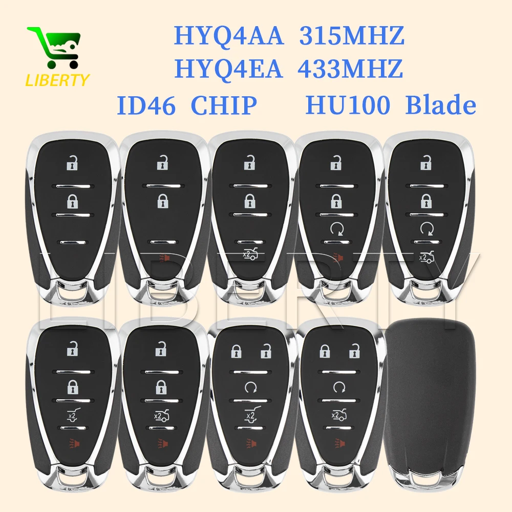 

Ly HYQ4AA HYQ4EA 315/433MHZ ID46 Chip Car Remote Key For Chevrolet Malibu Cruze Spark Camaro Equinox Volt Blazer Traverse Sonic