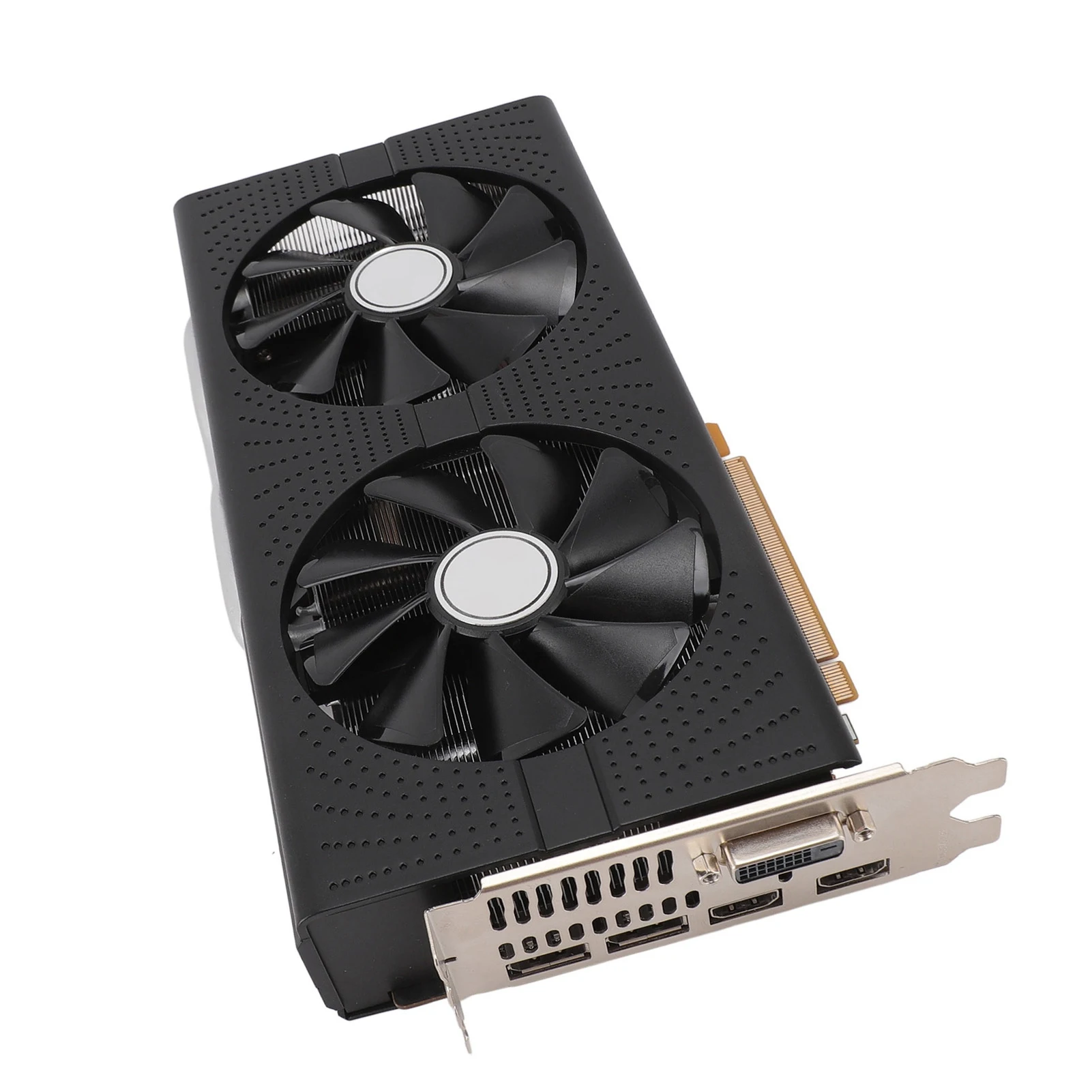 بطاقة رسومات الألعاب تبديد الحرارة السريع RX590 8GB GDDR5 256bit 8pin موصل الطاقة بطاقة الرسومات مع مروحة مزدوجة للكمبيوتر المكتبي