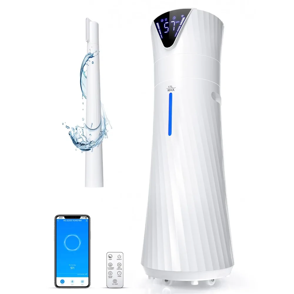 17L/4.5Gal Humidifiers with Smart App & Remote Control, Ultrasonic Cool Mist Large Humidifiers for Home