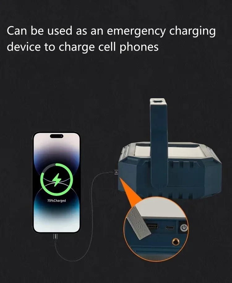 Outdoor camping lights solar charging lights LED household emergency lights, night market street stall lights and garden lights