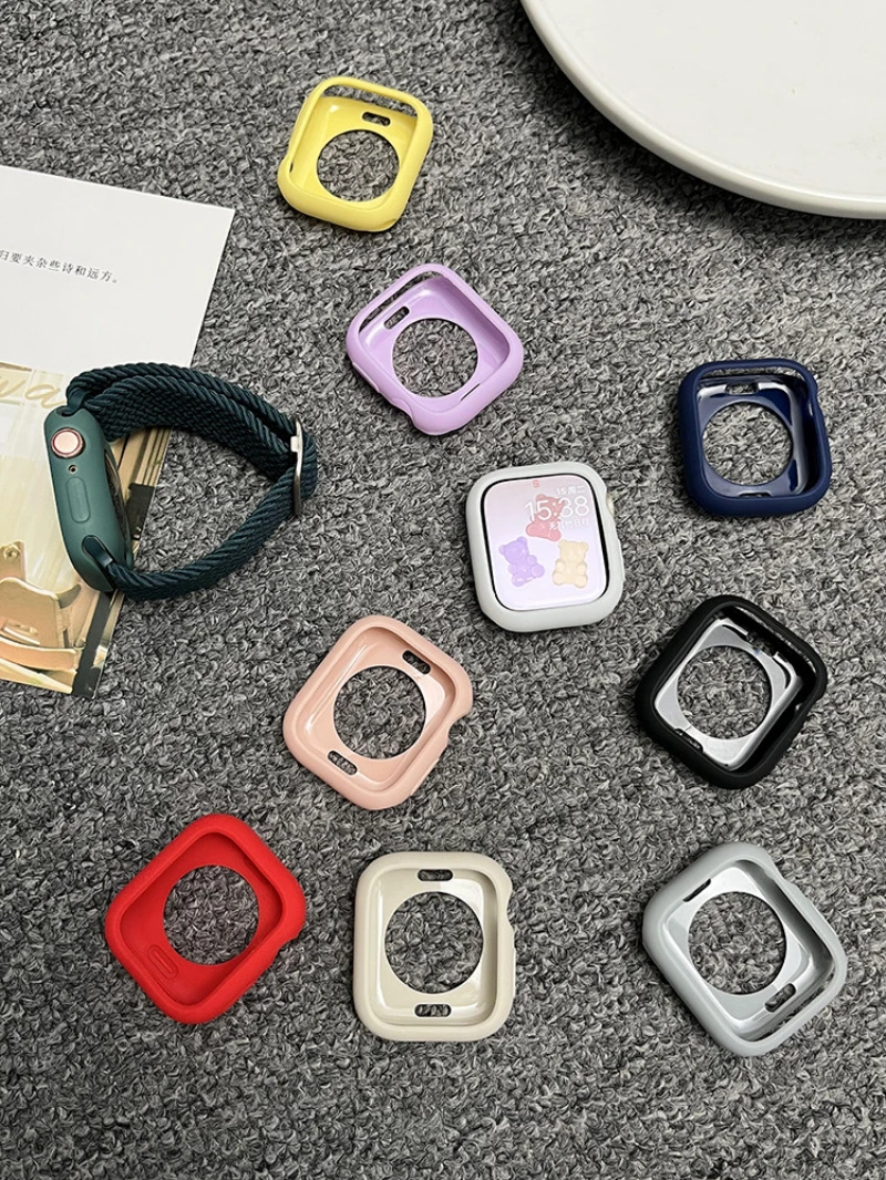 Silicone Case for Apple Watch 11-10 46mm 42/38/40/44/41/45mm Accessories Bumper protector Cover iwatch Series 9 8 7 6 5 4 3 SE