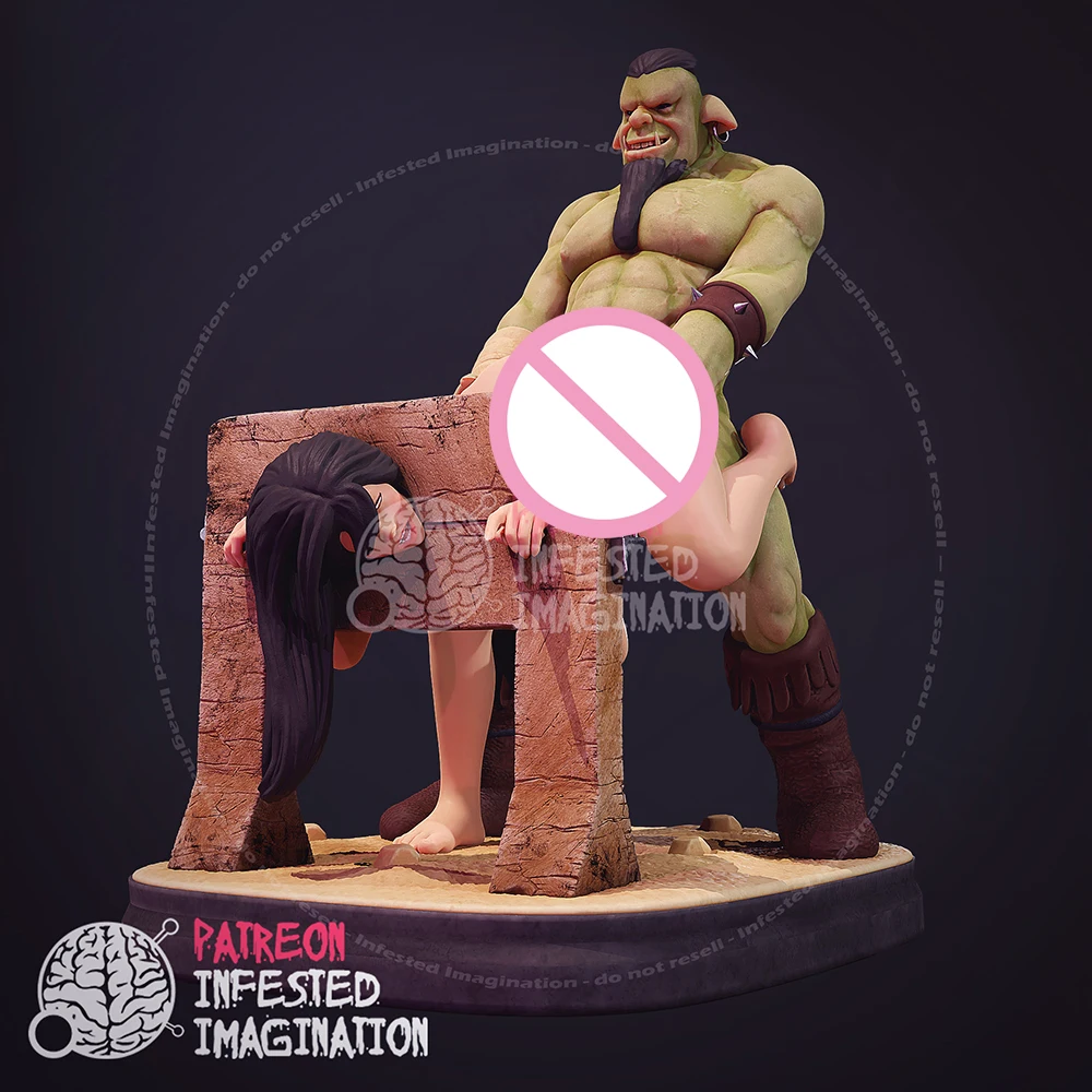 Orc Doggy NSFW 3d Printed Model Resin Unpainted Figure Model Kit Nsfw Miniature Garage Gk Kits Unassembled Diy Toys ﻿