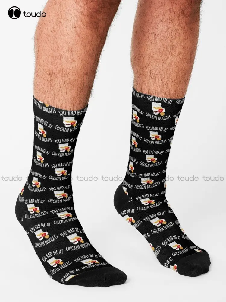 You Had Me At Chicken Nuggets Socks Soccer Socks Men Personalized Custom Unisex Adult Teen Youth Socks 360° Digital Print