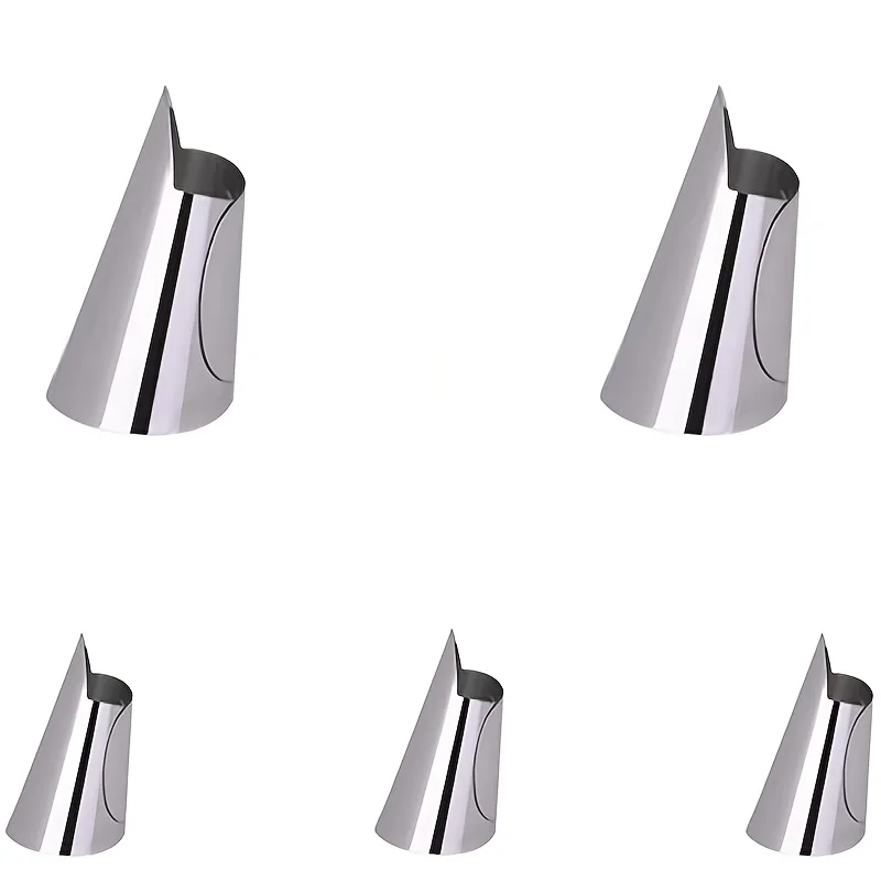 5Pcs Stainless Steel Finger Guard Anti‑Cut Hand Protector Multi‑Function Kitchen Tool Garlic Peeler Vegetable Picker for Nail Pr