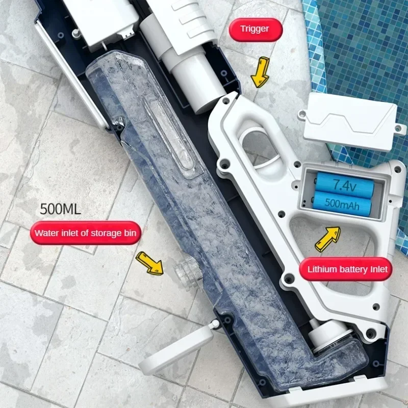 Outdoor Water Gun Toy Children Automatic Water Absorption Electric Water Gun Toys Hand Self-integration High-pressure Water Gun