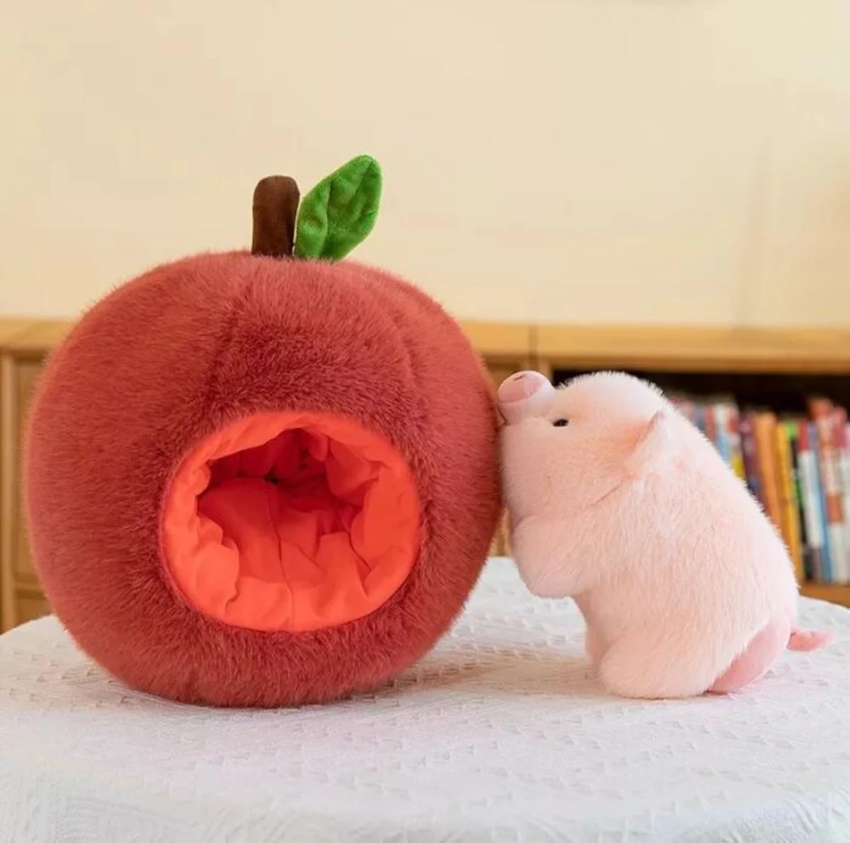 Cute Pig Stuffed Doll Animal Plush Soft Toy Apple Pig Plush Children's Gift 10 inches