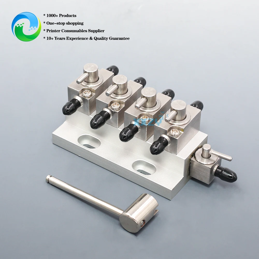 Inkjet Printer Part Metal Exhaust Valve 3-Way Cleaning Switch for Eco-solvent Printer Cleaning Valve Switch