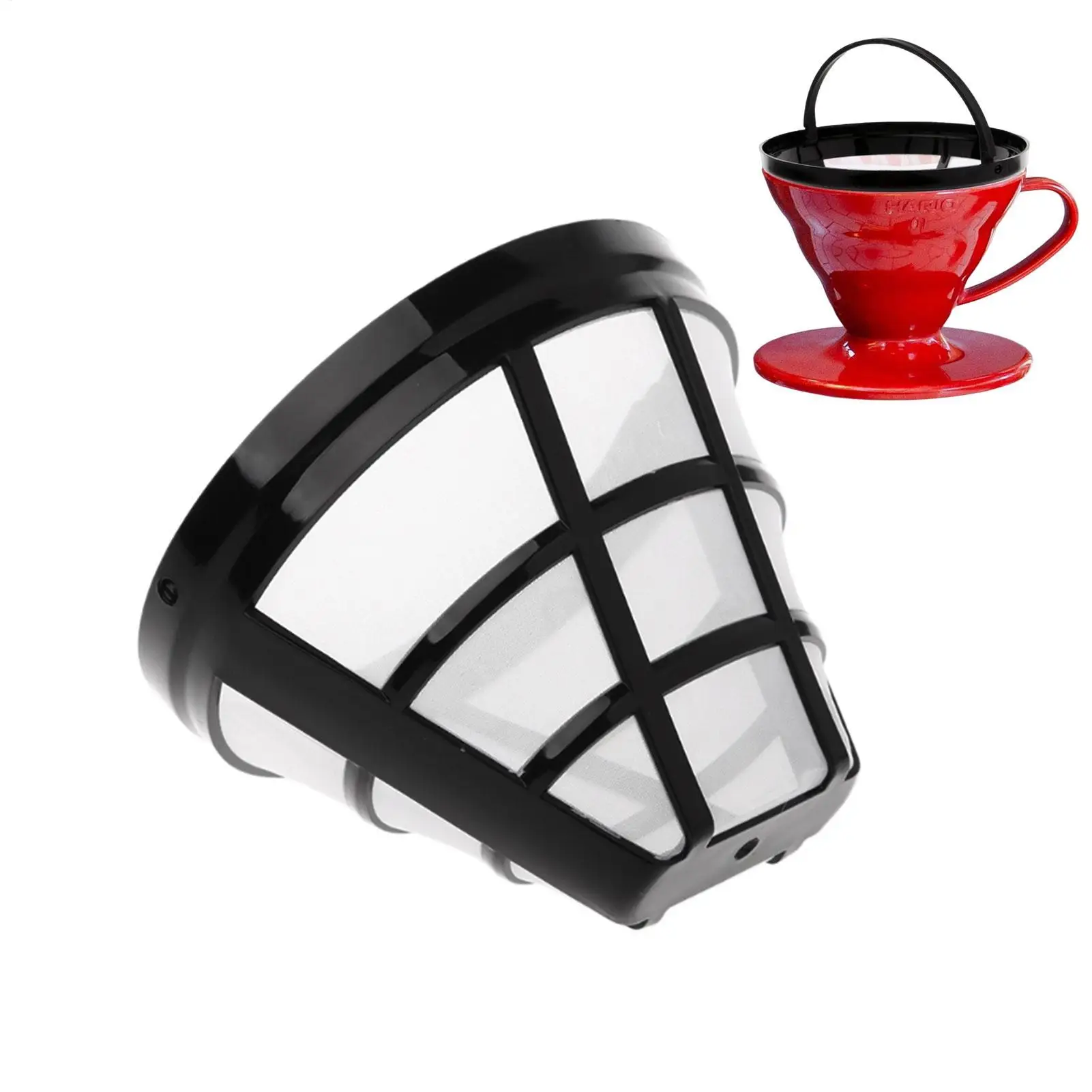 Coffee Filter Coffee Machine Strainer Mesh Brewer Tool Coffee Filter Coffee Maker Accessories Refillable Basket Cup Style