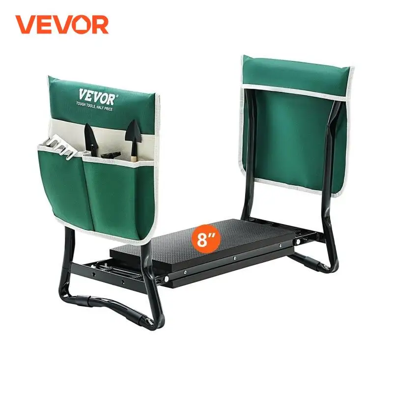 VEVOR-taburete plegable para arrodillarse en el jardín, asiento con capacidad de carga de 330 libras, almohadilla ancha EVA de 8/10 pulgadas, banco