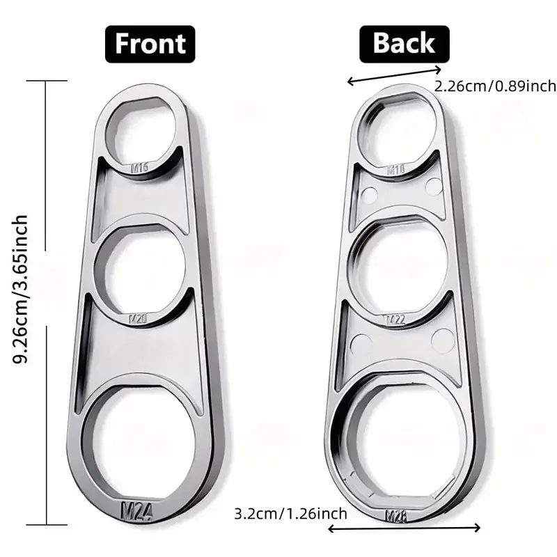 Universal Faucet Aerator Key Wrench, 6-in-1 Heavy-Duty Zinc Alloy Tool for Kitchen & Bathroom Spouts image 2