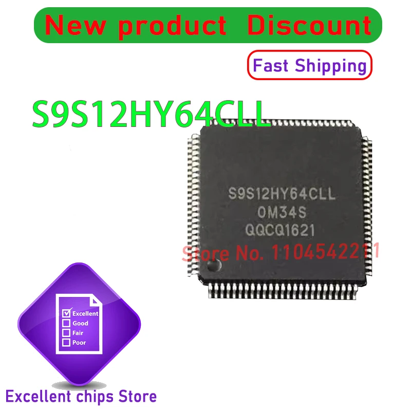 1~10pcs/lot Original New S9S12HY64CLL OM34S 0M34S S9S12HY64CLL 0M34S QFP100 in stock