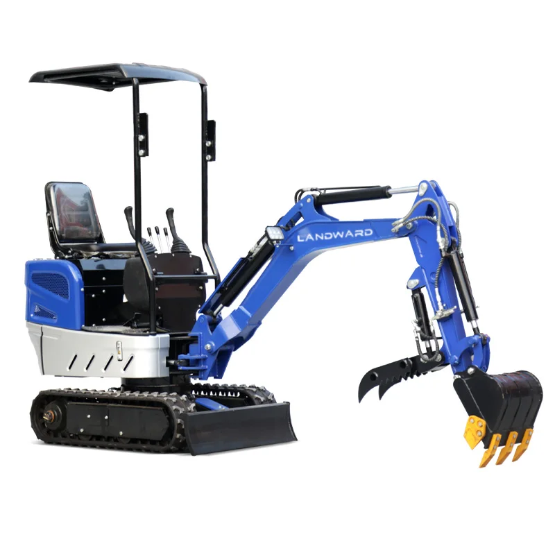 

CE Small Hydraulic Diesel Excavator 1.2 Ton Multi-Function Trencher 1000 KG Household Mini Crawler Digger Engine Customized Sale