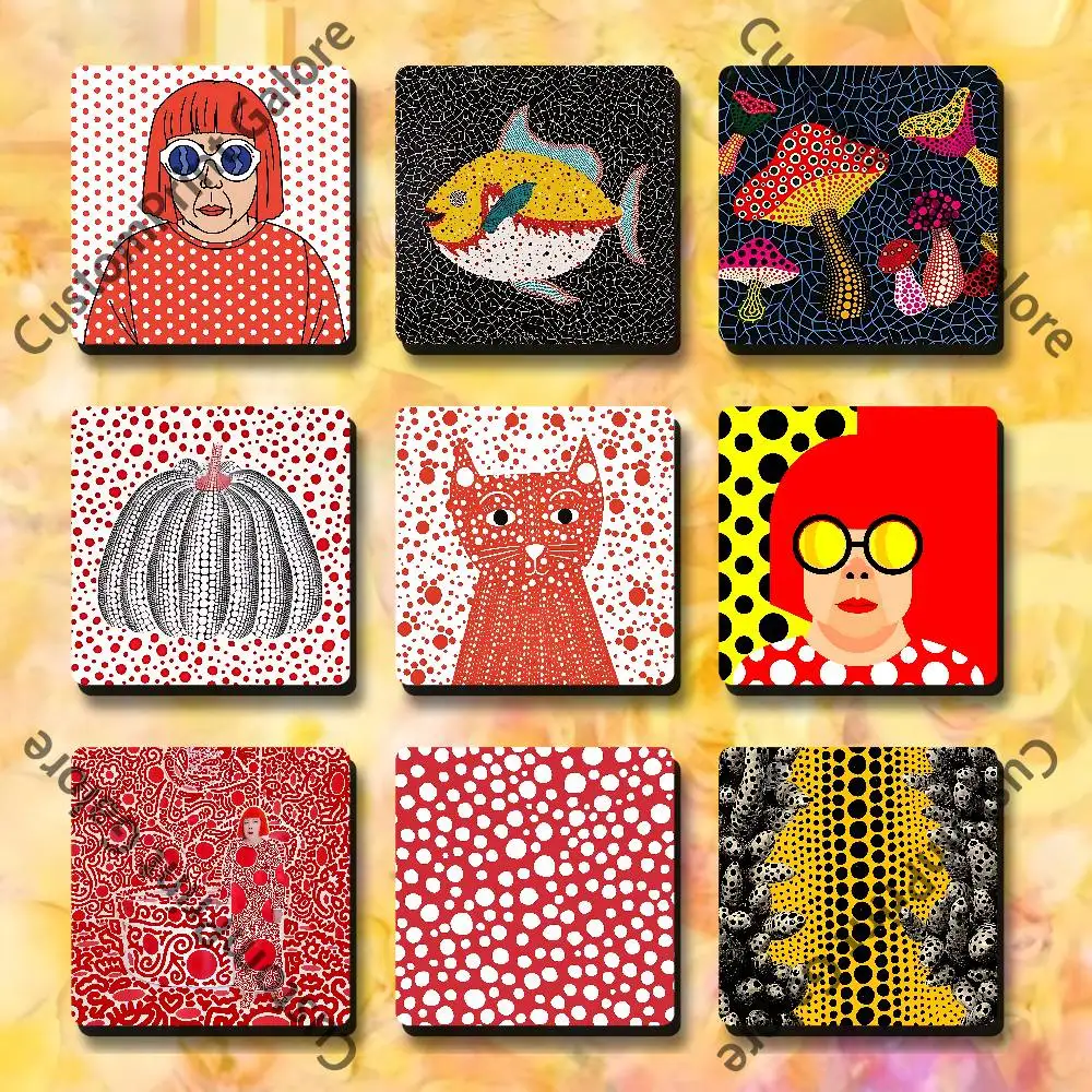 Y-YayoiS Art Pumpkin Polka Dots K-KusamaS Soft Magnetic Refrigerator Magnets Personality Decorations Creative Gifts