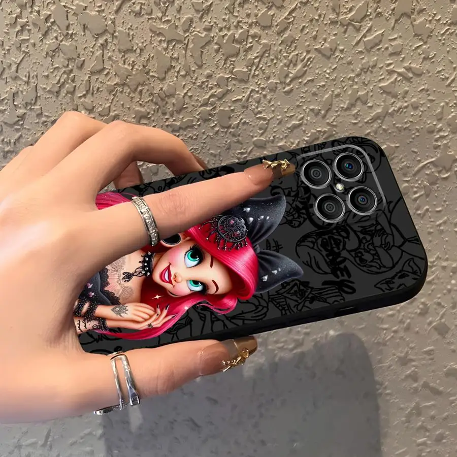 ケースフォーオナー 8X X9a X8 70 X9c X7a X9 X7 90 Lite ソフトバック電話カバー ディズニー タトゥー アリエル プリンセス キュート