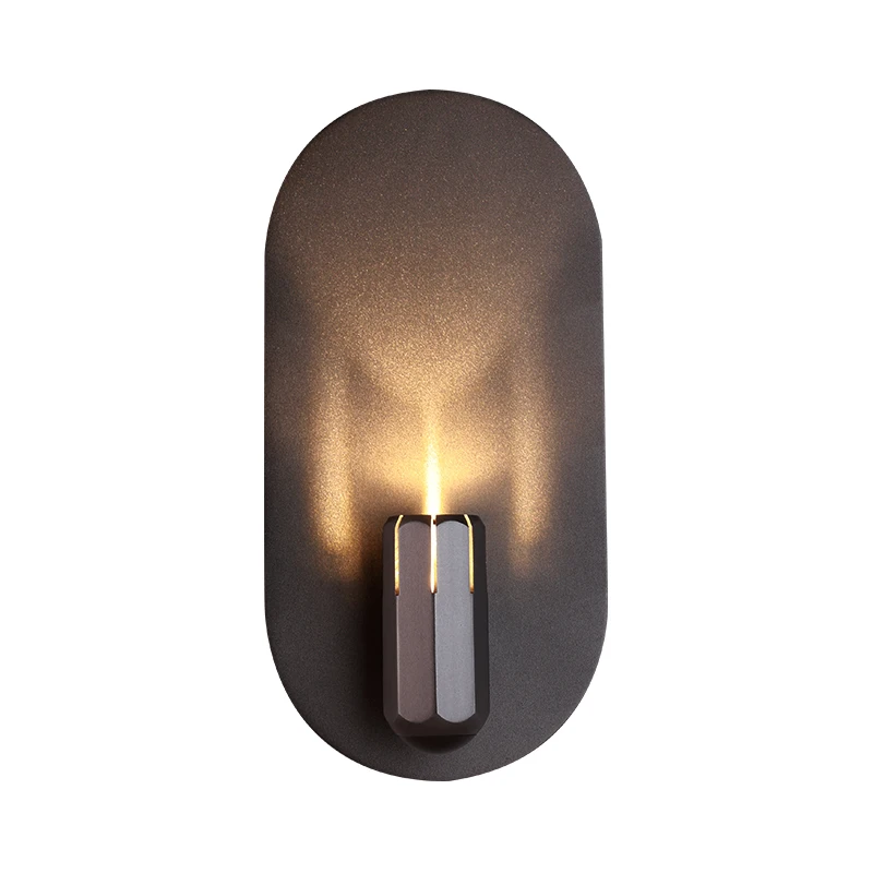 Modern Circular LED Wall Lamp Aluminum Black Light Living Room Bedroom Bedside Hotel Hallway Sconces Home Decoration Lighting