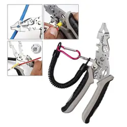 Straight Wire Stripper Bent Cutting Copper Wire Crimping Pliers Striper Wire Electrician Cable Stripper Tools Cutting Pipe X5L0