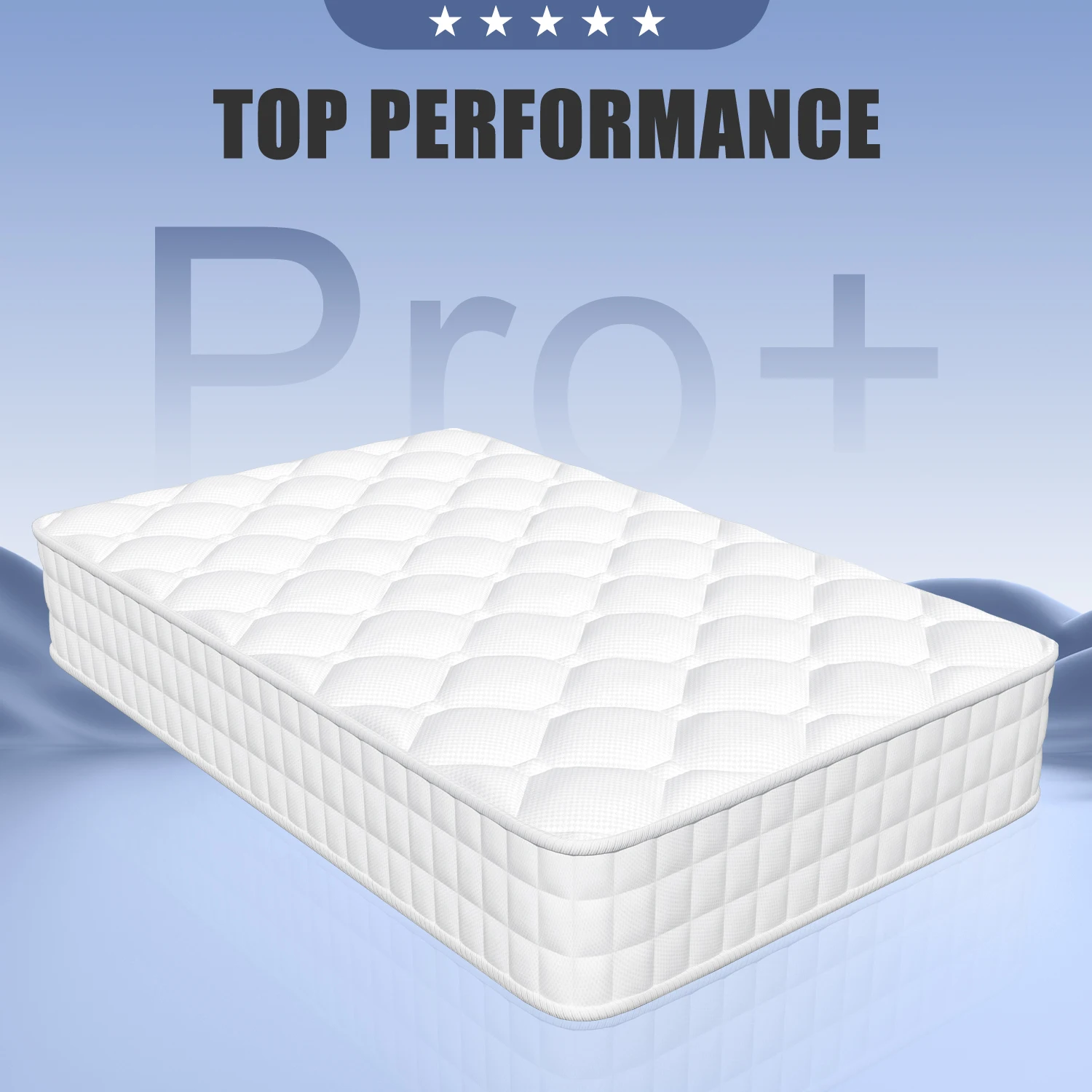 Matelas AUTHMIC - Matelas à ressorts ensachés 7 zones - Ferme moyen - 22 cm d'épaisseur avec drap-housse - Matelas lit 140x200 160x200