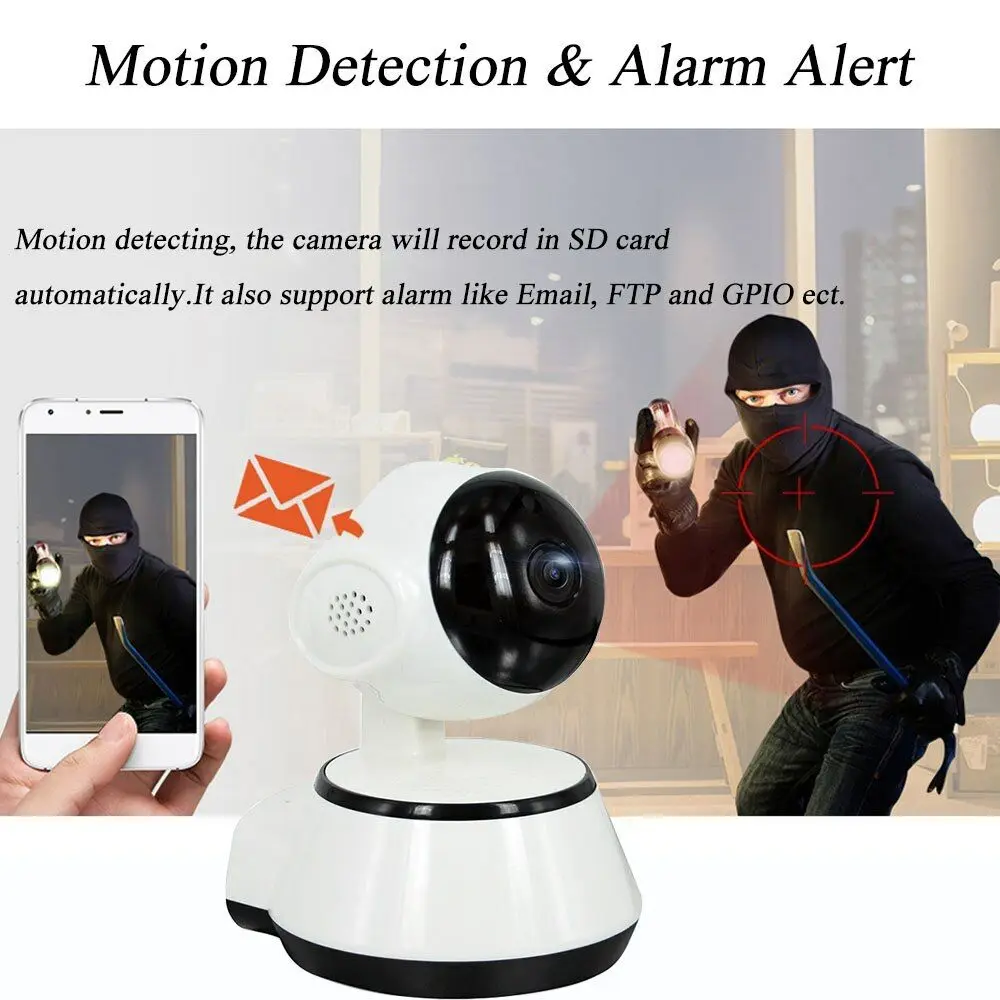 Imagem -06 - Mini Câmera ip de Vigilância Doméstica Inteligente Rastreamento Automático Visão Noturna Monitor Infravermelho para Bebê Wifi V380 Pro hd