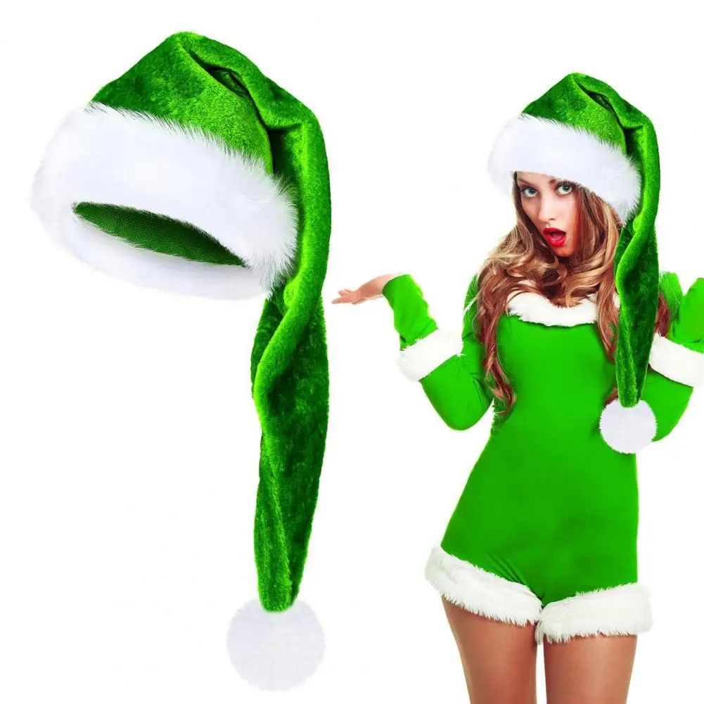 Christmas Photo Prop Hat Velvet Santa Hat Set for Adults Festive Christmas Costume Accessories for Winter Parties for Cosplay