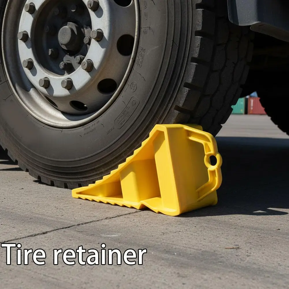 1/2pcs Car Wheel Chock  Portable Anti-Slip Tire Stop Block For RV Truck Trailer  Heavy Duty Parking Wedge Wear-Resistant Stopper