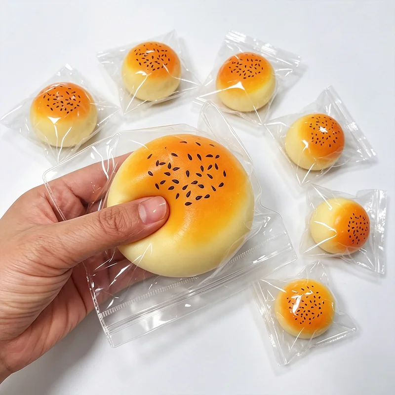 Egg Yolk Pastry Squishy Toy Soft Slow Rebound Fidget Squeeze Toy Kawaii Stress Relief Decompression Food Toy Decor Gift for Kids