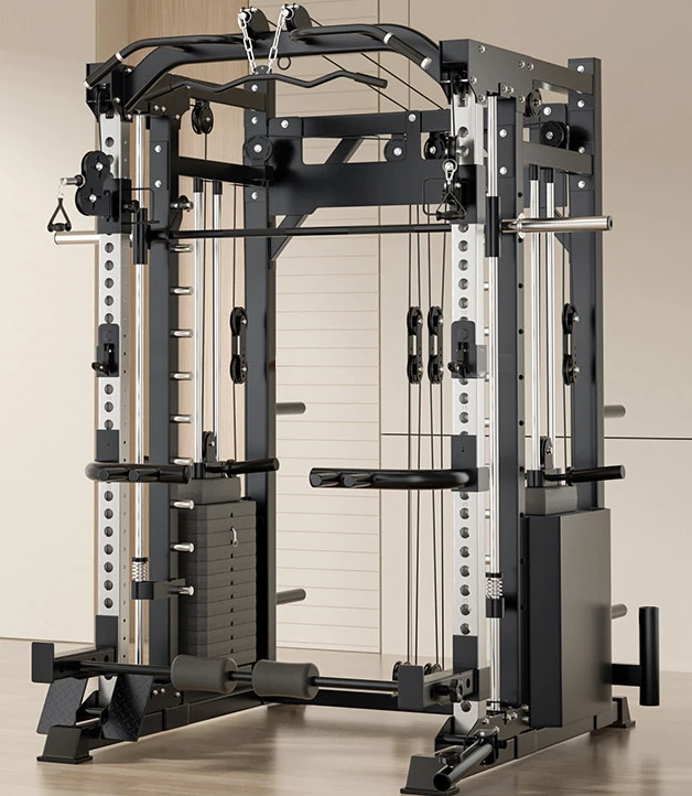 2026 2026 Multi-Functional Smith Machine Home Gym Squat Rack Strength Training & Muscle Building Fitness Equipmentpromote sales