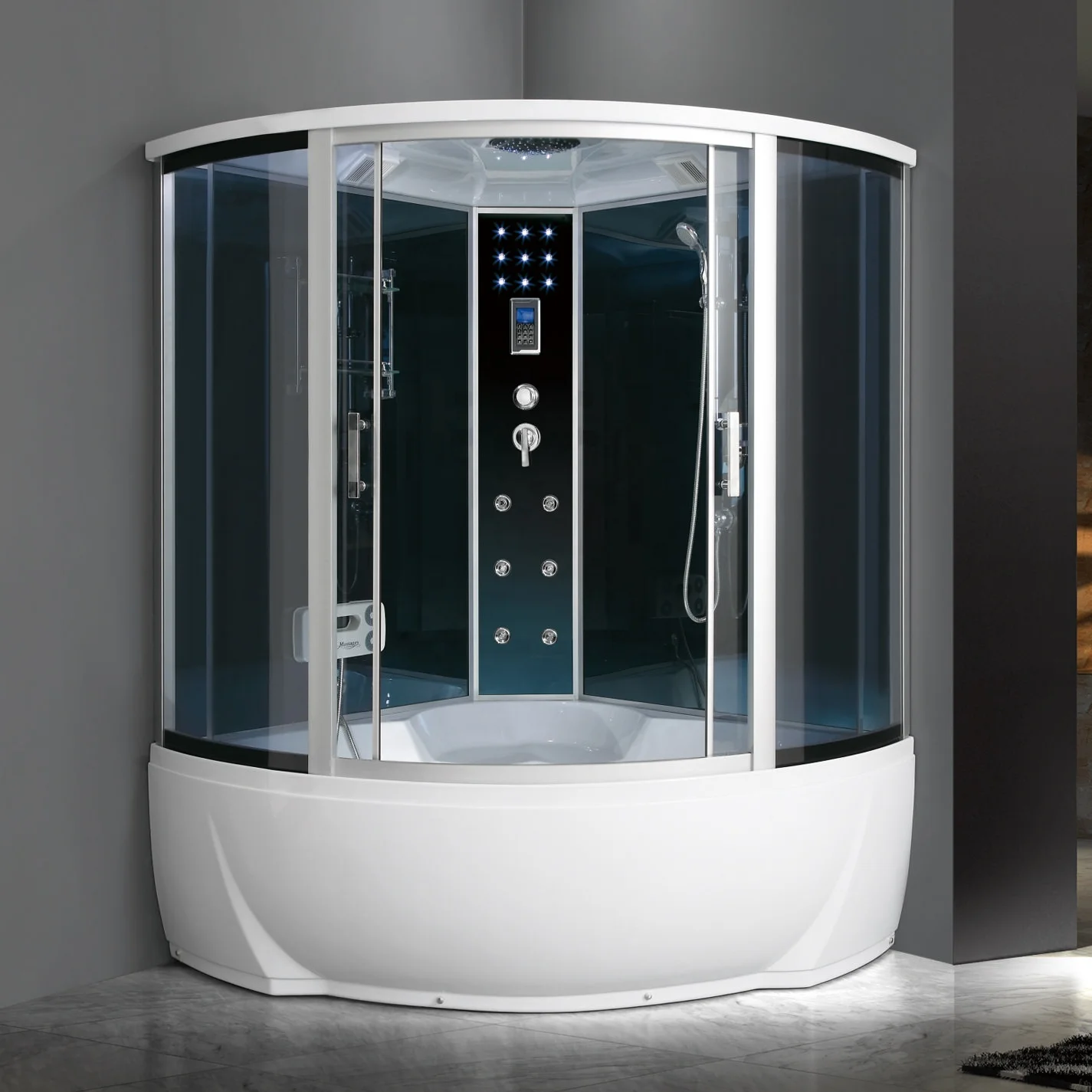 Custom Luxurious Corner Bathroom Shower Room Bathtub Combination - Sexy Installation for Cottage with Practical Features