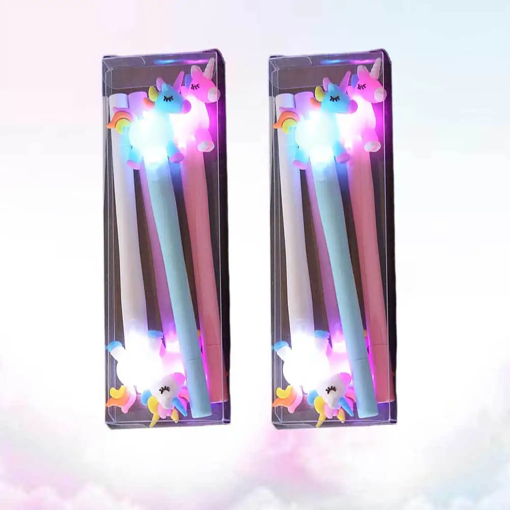 

2 коробки, набор светодиодных ручек с героями мультфильмов для детей, светящаяся забавная вечеринка, пляжный карнавал, олень, ночь, рождественский подарок, уникальный дизайн