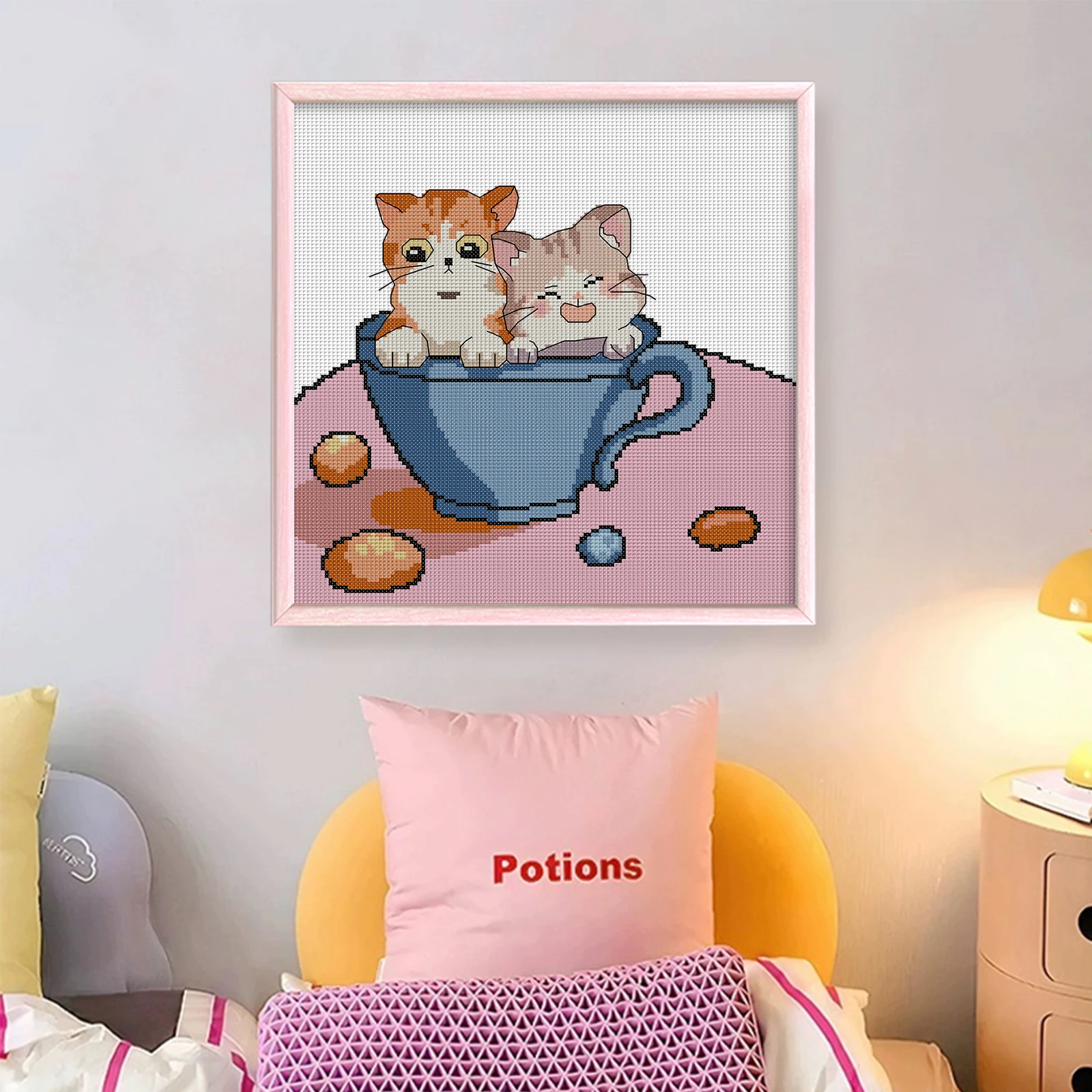 الحيوانات كامل 14CT DIY مختوم التطريز التطريز كاتب أطقم عبر الابره الفن والحرف مجموعات للبالغين ديكور المنزل #4