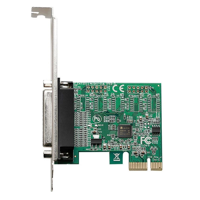 Równoległy port DB25 25Pin PCIE Riser Card LPT Printer na PCI-E Express Cards Converter AX99100