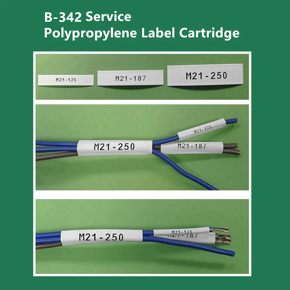 Imagem -02 - Fita de Tinta do Cabo Poliolefin e Painéis Elétricos 5pk Compatível M21125-c342-wtm21-187-c-342-wtm21250-c-342-wt Wire Chicote