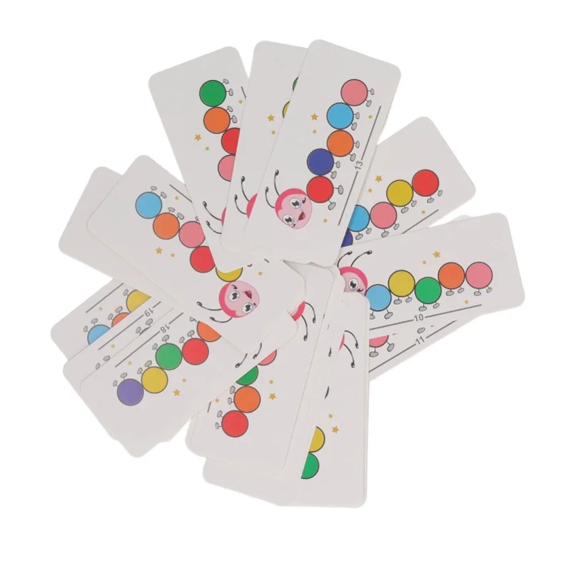 ของเล่นลูกปัดหนอนผีเสื้อ ของเล่นไม้รูปหนอนผีเสื้อ ของเล่นลูกปัดหนอนผีเสื้อสำหรับเด็ก เกมจับคู่สี