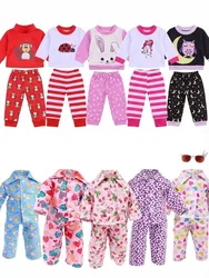 Pijama y camisón de muñeca de 15 estilos, patrón lindo, ajuste de muñeca americana de 18 pulgadas y muñeca nacida de 43Cm, accesorios de generación, juguete para niña