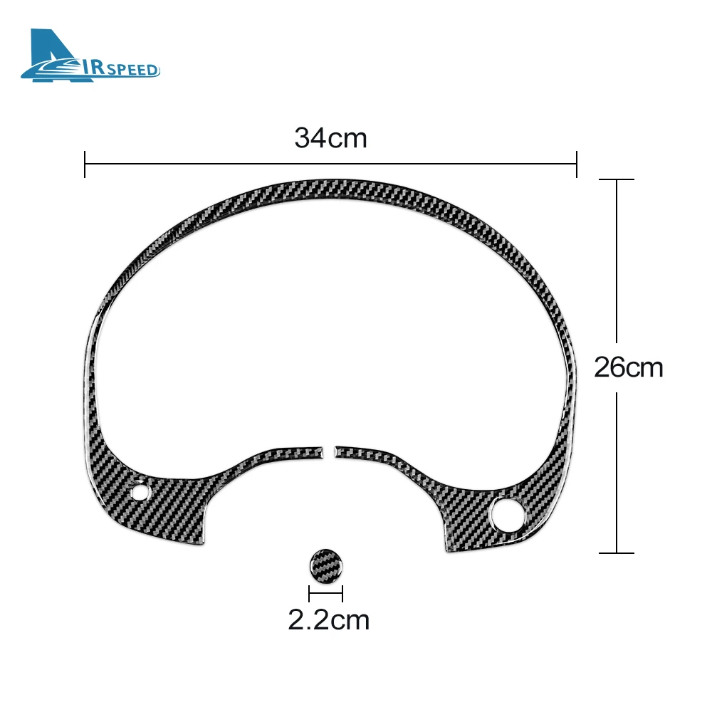 Real Carbon Fiber Cover For Mercedes-Benz CLA C117 2014-2018 GLA X156 2015-2019 A-CLASS W176 Car Trim Speedometer Frame Sticker