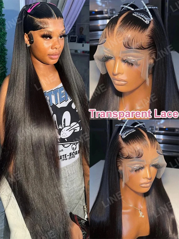 44 40 Inches Straight 13x6 360 Lace Frontal Human Hair Wigs Brazilian 7x5 Ready To Go Glueless Wig 100% Human Hair Preplucked