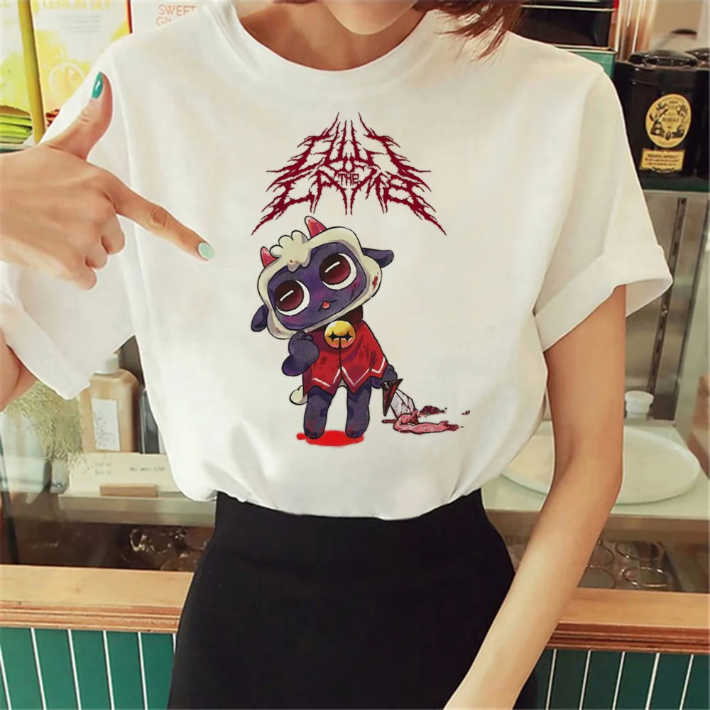 Cult of the Lamb tshirt women harajuku tshirt girl funny comic anime clothing