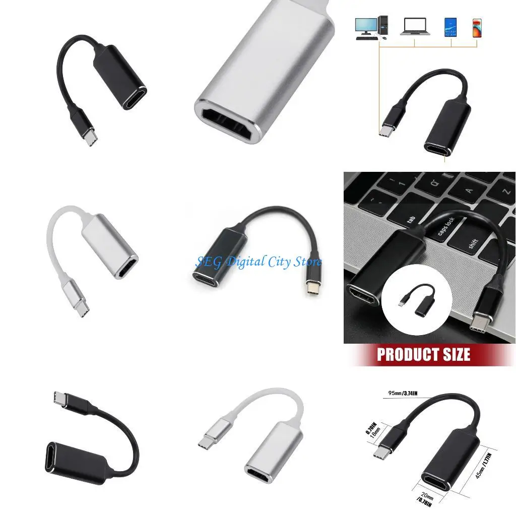 

U75B Type C To Converter Cable Portable Transfer Cable No Driver Required Supports Resolution for Business Travel