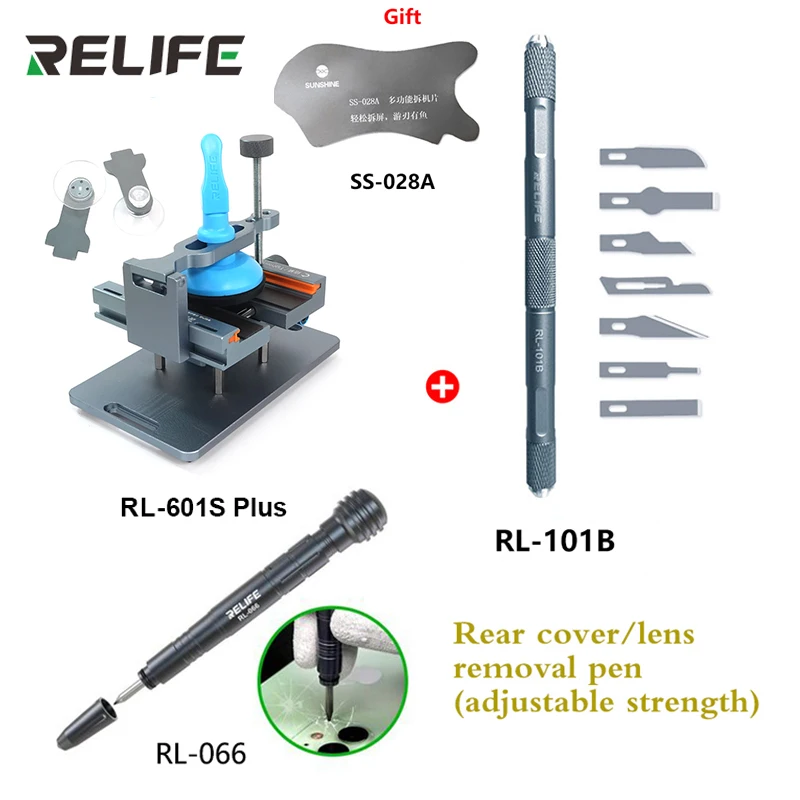 

RELIFE RL-601SL Plus 2 in 1 Multifunctional Dismantling Rotating Screen Fixture Removal Separation Removal Mobile Phone Back