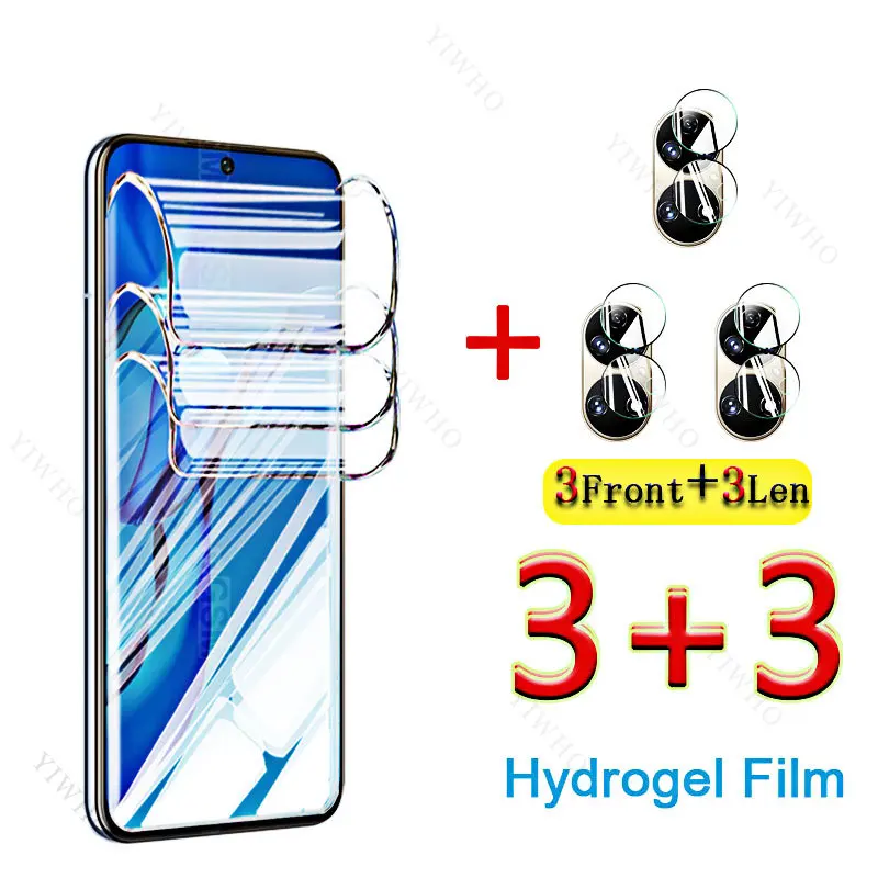 6in1 Front Full Cover Hydrogel Film for Huawei P50e Screen Protectors for Huawei ABR-AL60 P 50 E P50 50e Camera Lens Protective